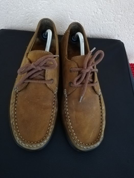 Mocasini Camel nr 44 bărbați piele întoarsă