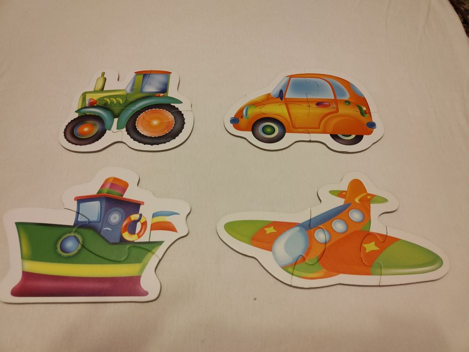 Diverse puzzle din lemn / carton 1,5 -2 ani