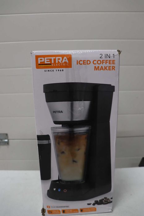 Petra 2 в 1 машина за ледено кафе – Еспресо машина Caffè Freddo, Включва 420 мл пътна чаша, Съвместима със смляно кафе и капсули, 700W