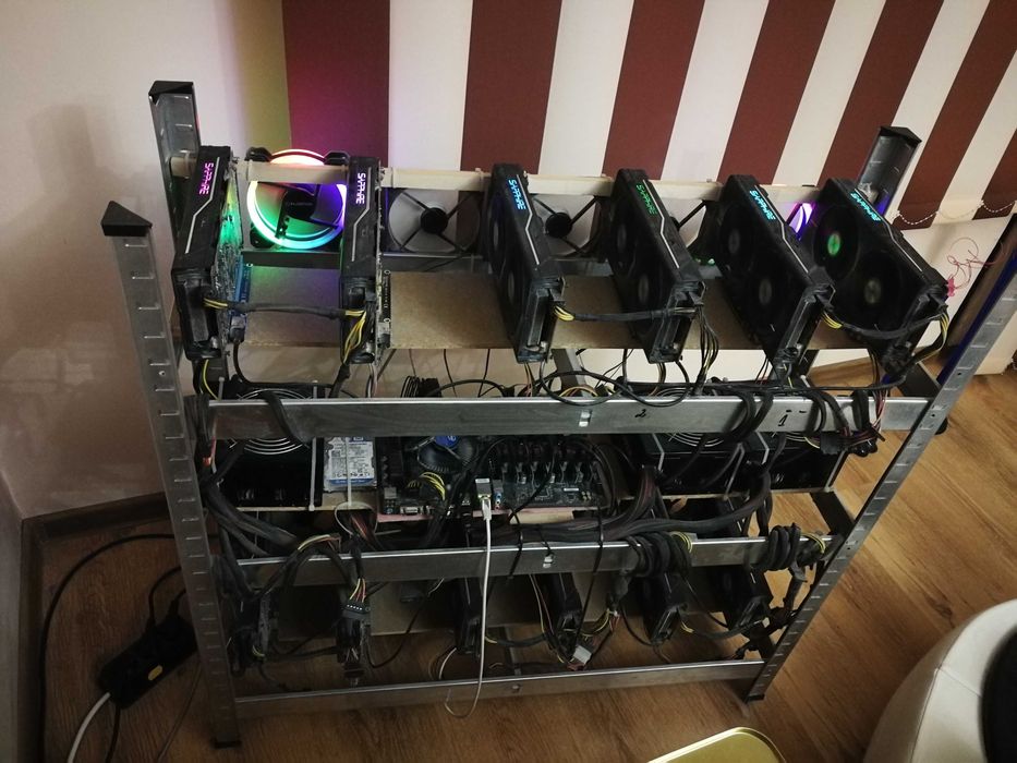 3броя Mining Rig 558 Mh/s Sapphire Nitro rx480 8 GB цели или на части