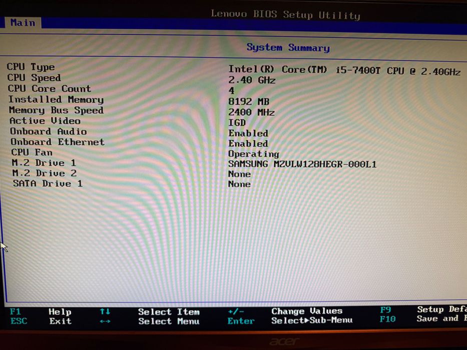 Mini PC Lenovo ThinkCentre M710q Tiny - i5 Gen 7, 8GB RAM, SSD NVMe
