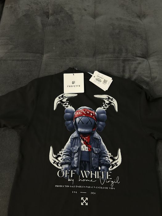 Tricou Off-White, model grafic spate, mărimea M