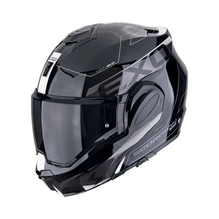Модуларна Каска - Scorpion Exo-Tech Evo Traveller Black-White