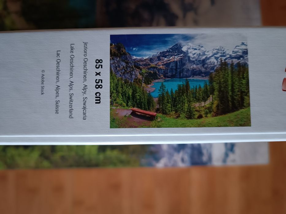 Puzzle asamblat și lipitLacul Oeschinen, Alpi, Elveția 1500 piese