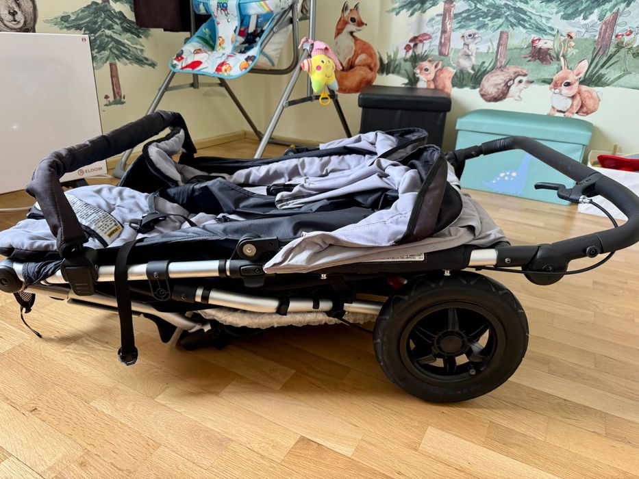 Количка за близнаци Mountain Buggy Duet V3, сива