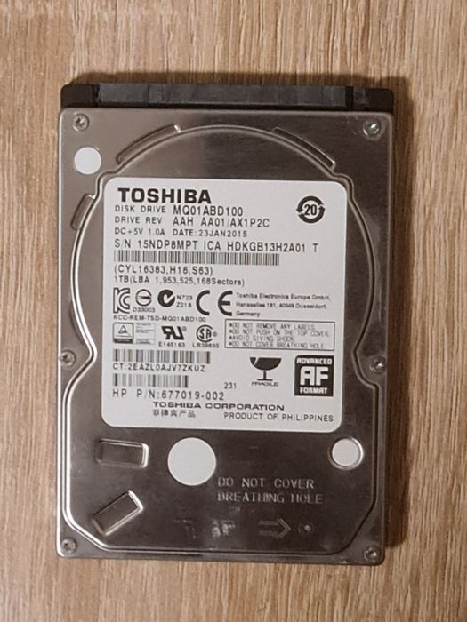 Hdd laptop 1TB 1000GB 2.5 inch Toshiba cu bad-uri