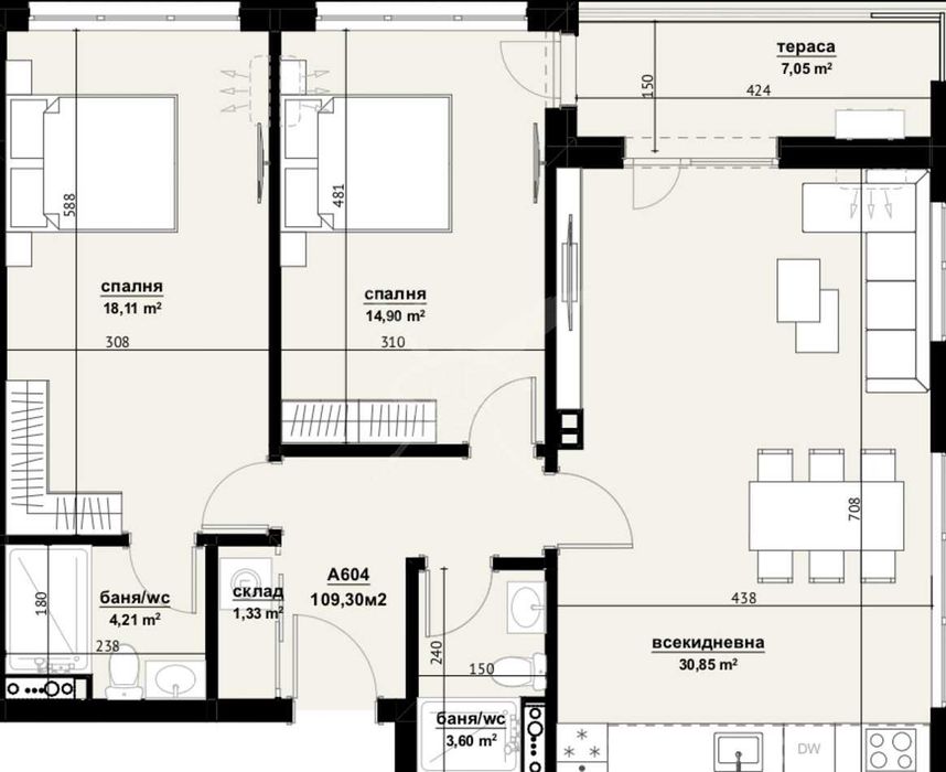 Продава се Тристаен апартамент в Бургас, Изгрев - 109 кв.м за 1267 €/кв.м - Снимка #1