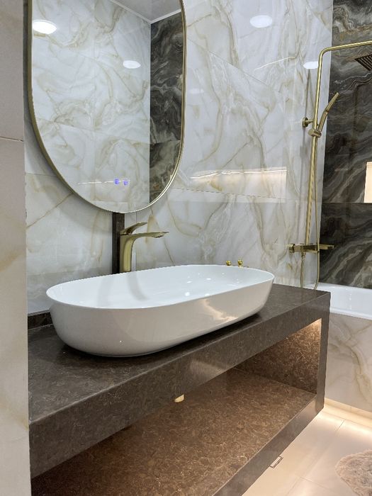 Столешницы из искусственный камень для санузел