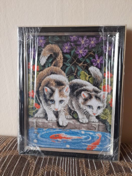 Гоблен с котки рамкиран