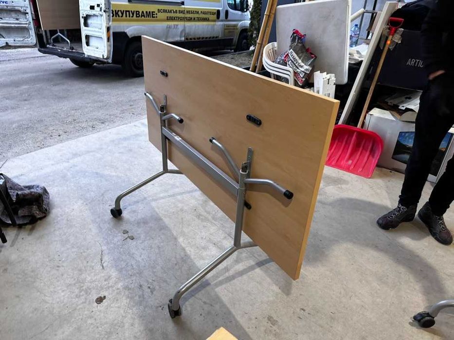 Сгъваема маса ORT на колела – 150×70×75 см