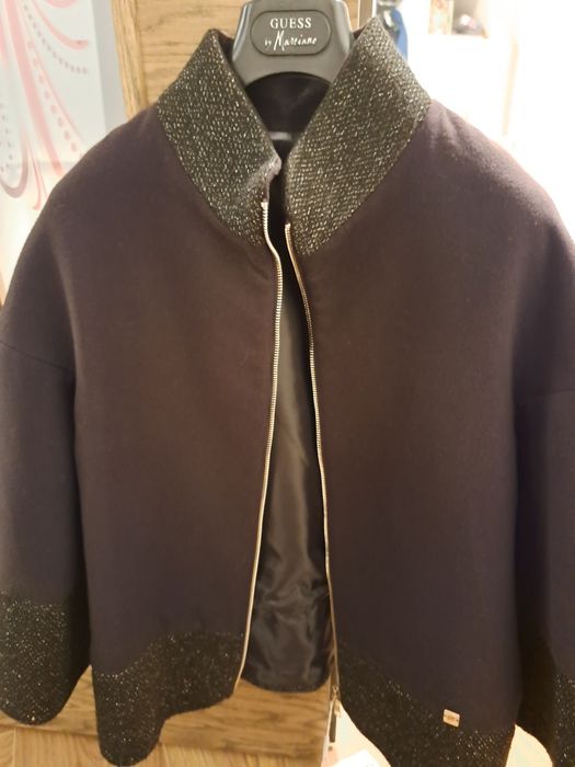 Palton negru scurt,nou!