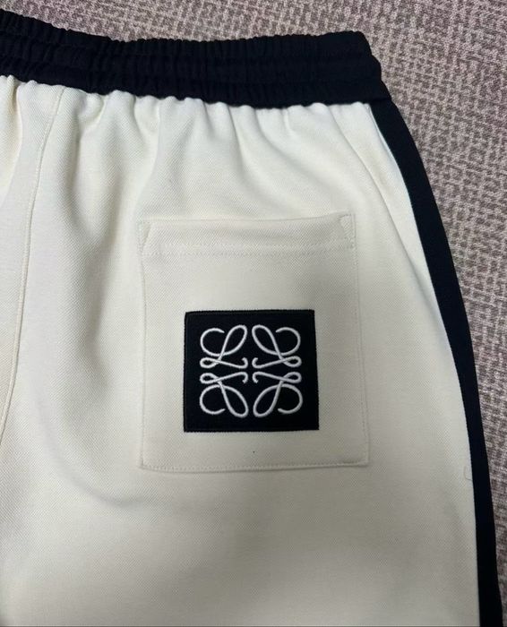 Pantaloni Scurți Loewe  Alb/Negru Calitate Premium  White/Black [Verificare Colet] Short Bermude