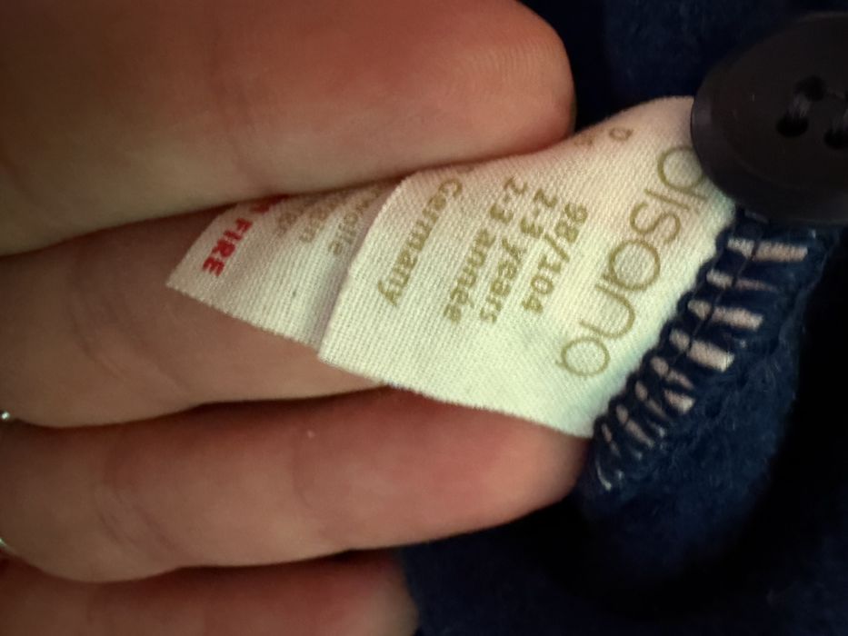 Pantaloni / salopeta Disana, din lana fiarta, 2-3 ani