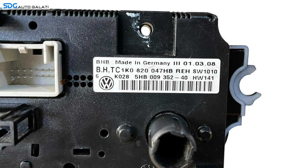 Panou Modul Unitate Comanda AC Aer Conditionat Clima Climatic Volkswagen Touran 2003 - 2010 Cod 1K0820047HB 5HB009352 [LC0584]