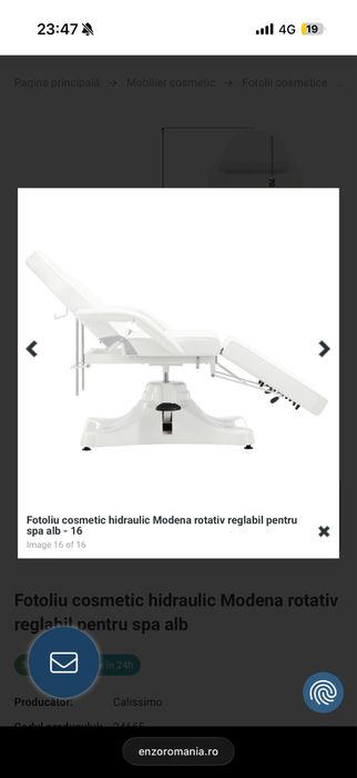 Scaun Cosmectica/Pedichiura Alb