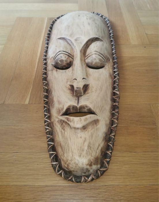 Маска африканска лице глава декор за стена етно арт трайбъл изкуство