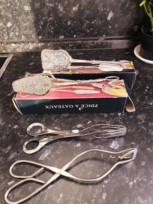 Сребърна щипка, Прибори за домакинството, щипка сервиране, тирбушон