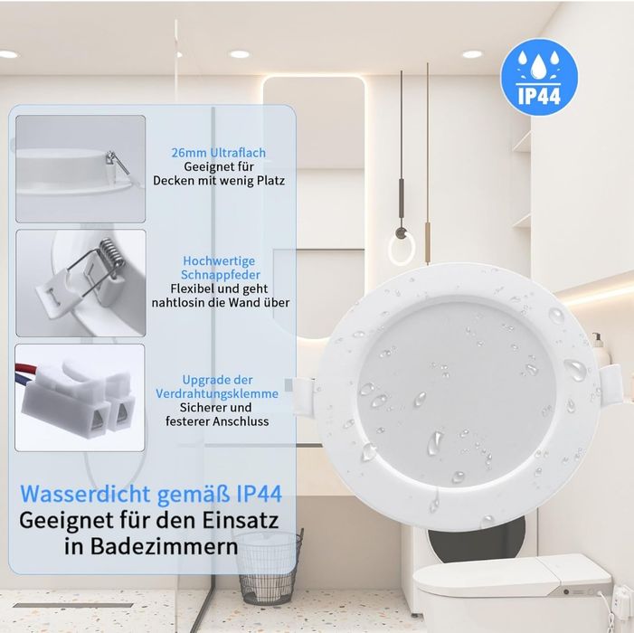 Set de 10 Spoturi LED de tavan 9W 920 Lumen