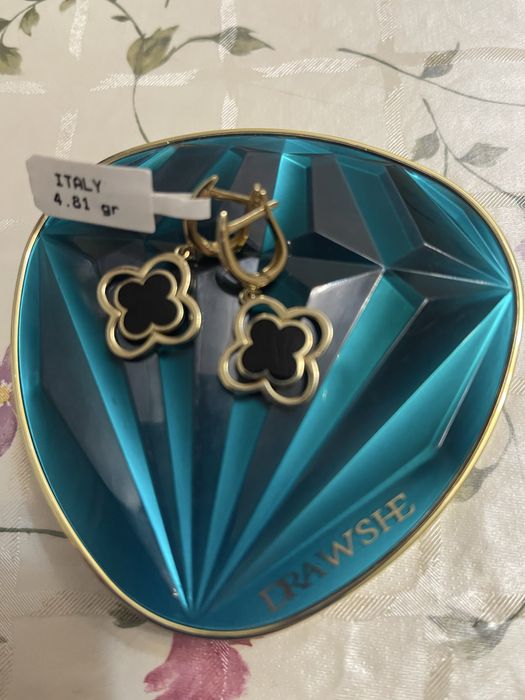 золотые серьги Италия