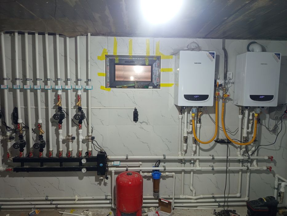 Установка газовых котлов, электрокотлов, водонагревателей.