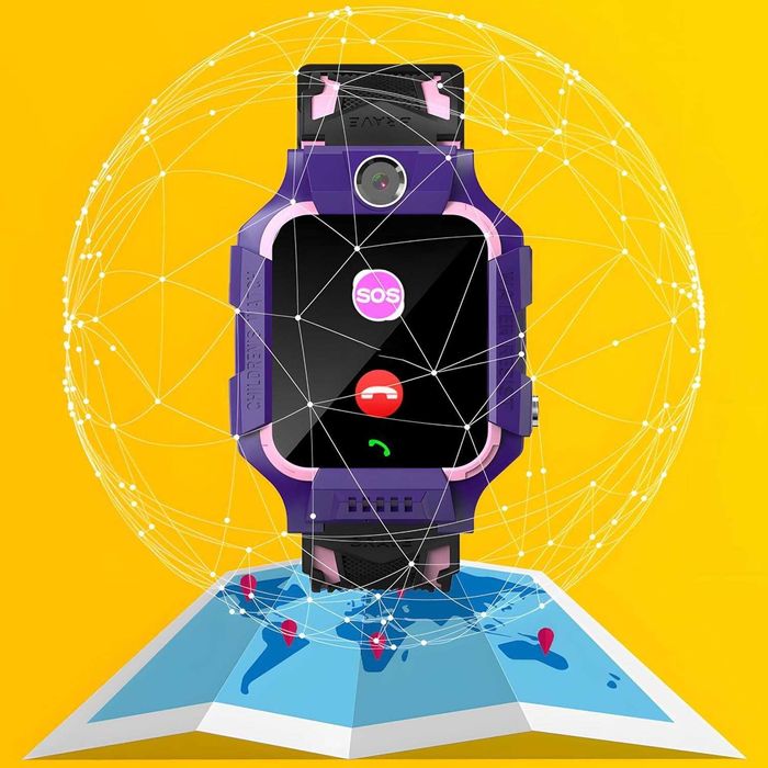 Детски смарт часовник Retoo със SIM Карта, GPS, SOS бутон, 1.44 инча, пълен комплект