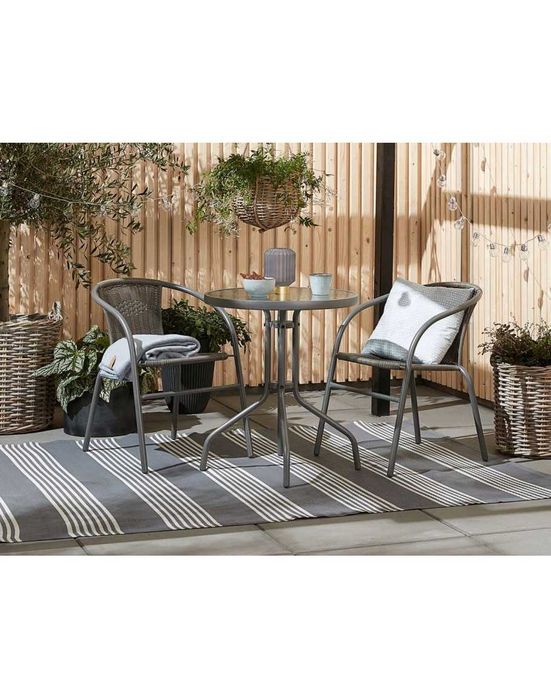 Стол метален ПВЦ ратан