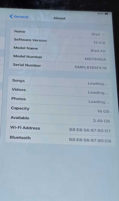Apple iPad Air 16gb