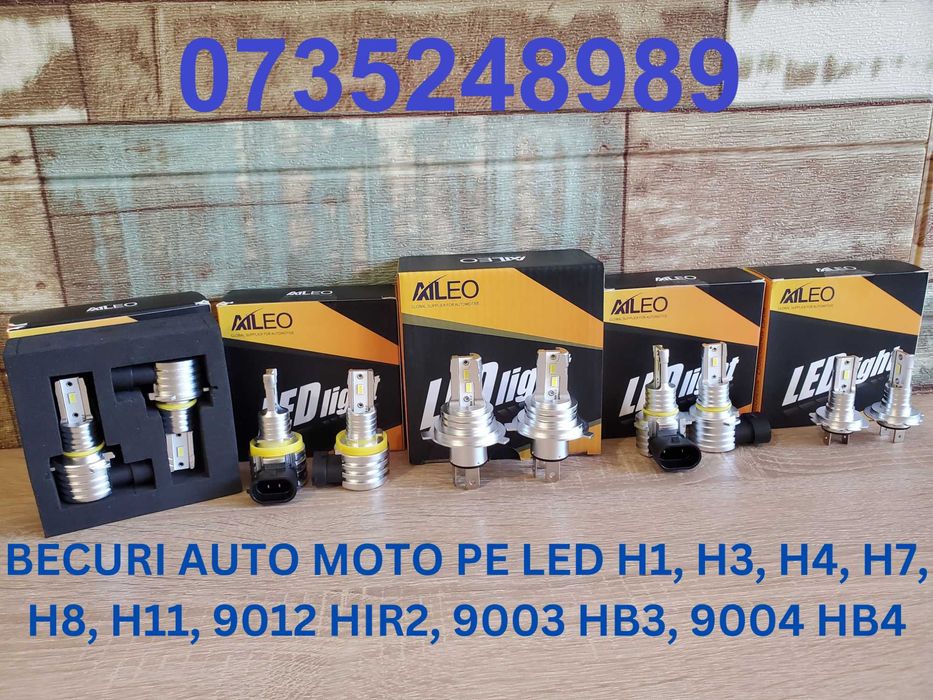 Set Leduri Auto H1, H3, H4, H7, 9003 HB3, 9006 HB4