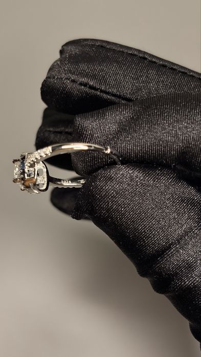 Пръстен с moissanite VVS1, 1.0 карата