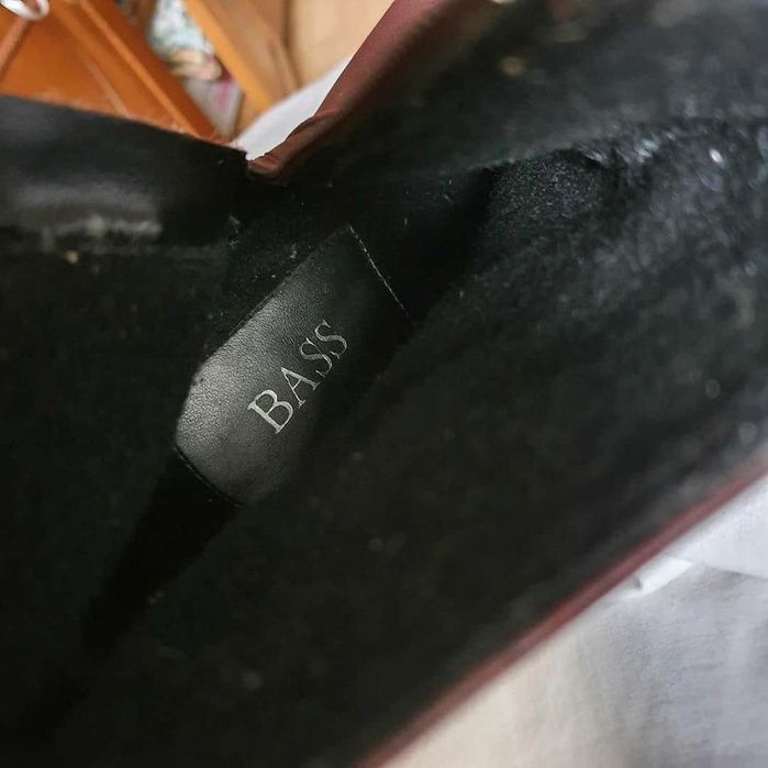 Ghete / botine cu toc piele visinii