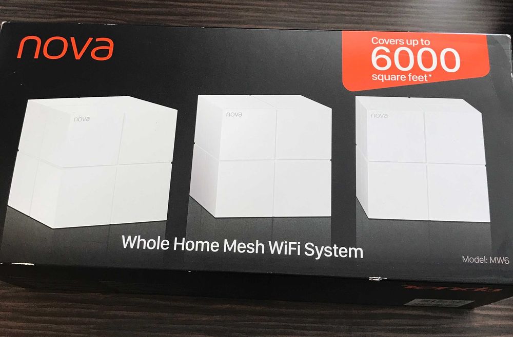 Router Wireless Tenda nova MW6 Set 3 bucati, WiFi 5, 1200Mb/s, 100x100x100mm, alb