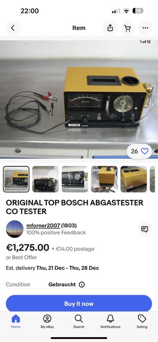 Bosch CO tester evacuare esapament emisii gaze noxe test