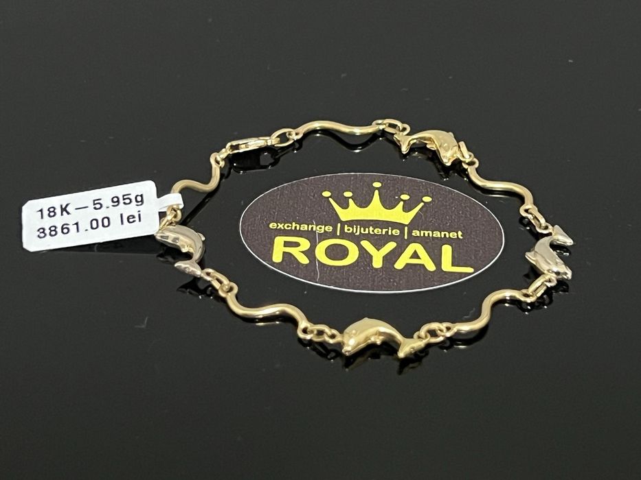 Bijuteria Royal CB : Bratara dama delfini aur 18K  5,95 grame