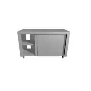 Masa din inox tip dulap cu usi glisante/deschise -DIMENSIUNI LA CERERE