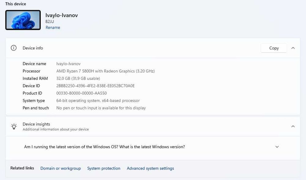 Lenovo Legion 5 15ACH6H