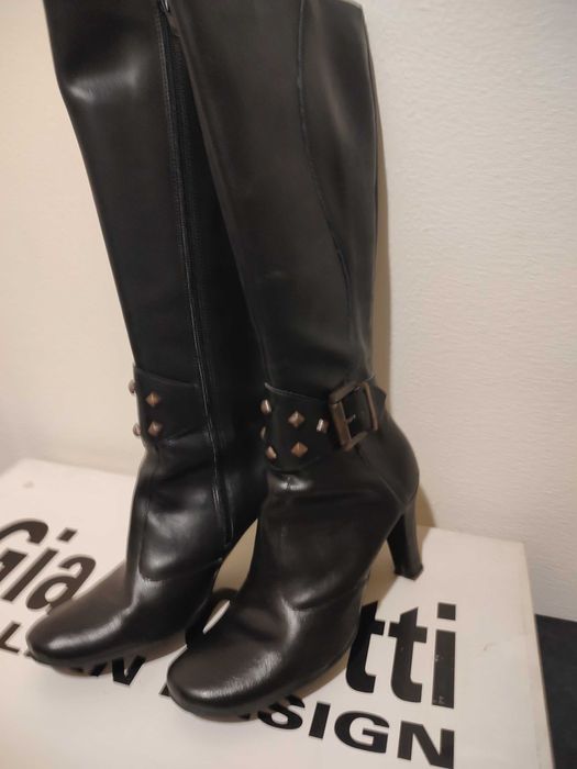 Cizme negre Gia Moretti piele naturala