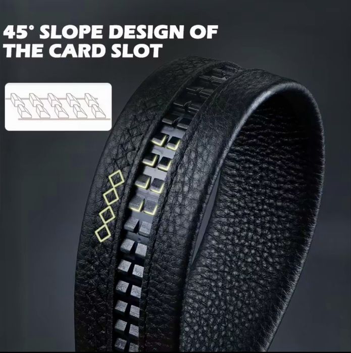 Мъжки официален колан с модерна изчистена визия•Тъмна автоматична катарамата!