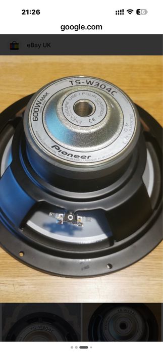 Subwoofer Pioneer  VCSS-12 inch. TS-W304C-2 броя