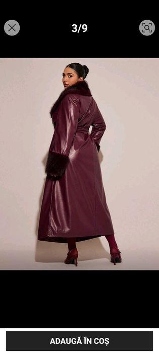 Palton lung piele ecologica