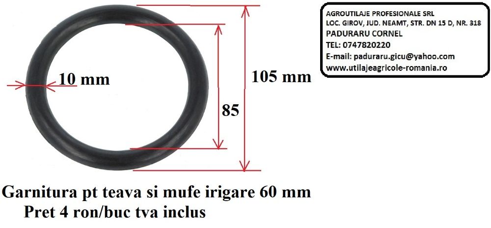 Garnitura tevi irigatii, garnituri cuple irigatii