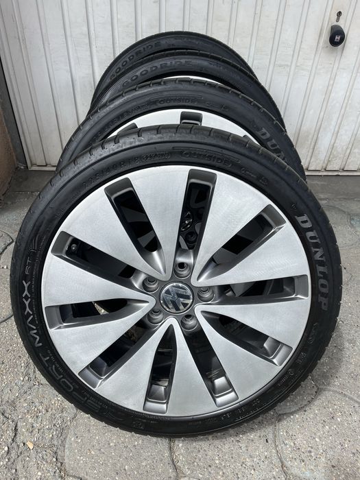 Jante aliaj 5x112mm, anvelope vara 225/40 R18, VW Golf 5/6/7/8, Touran, Eos, Jetta