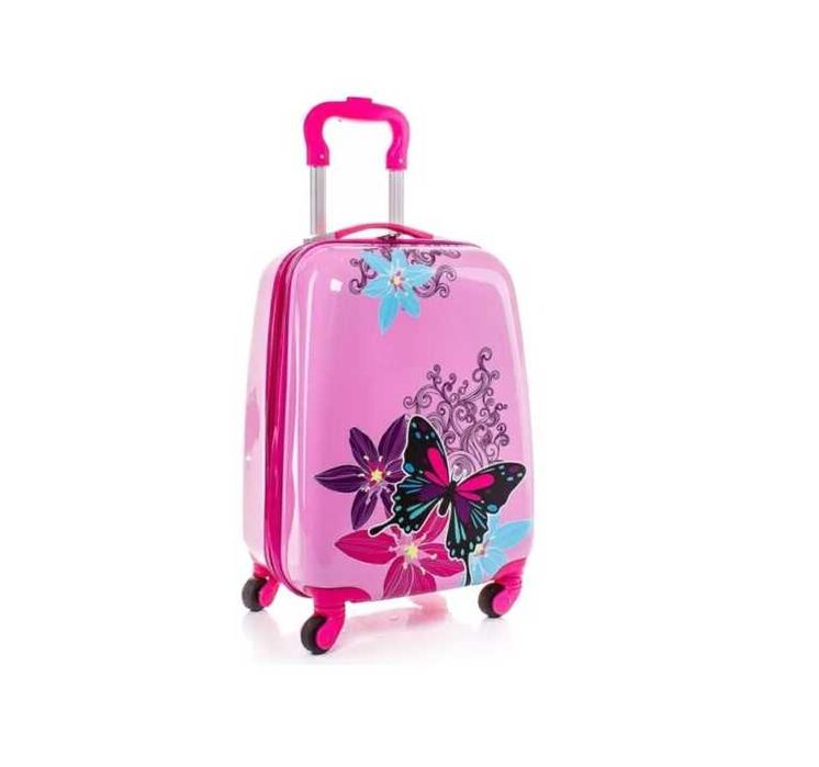 Комплект Mercado Trade, Куфар и раница, За деца, Пеперуди, Розов