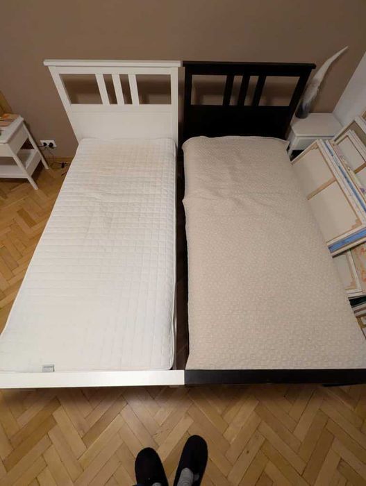 2 X Pat Hemnes IKEA + somieră LURÖY si saltea VATNESTRÖM + topper