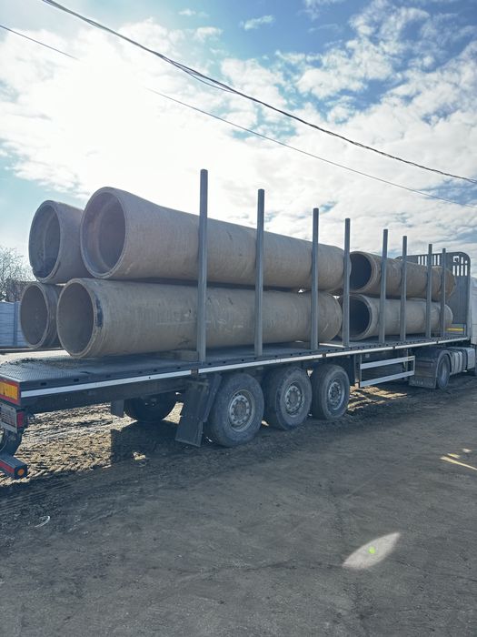 Tuburi beton armat Ø600 / Ø800 / Ø1000 – 5.20 m – Transport disponibil