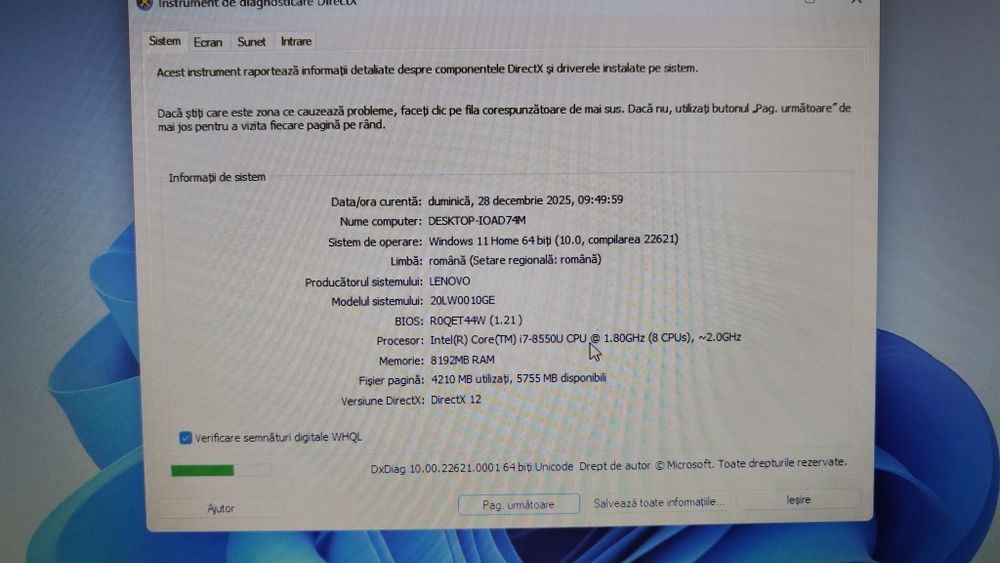 Lenovo Thinkpad L580 / i7-8550U/ RAM 8 GB / ssd 128 GB/