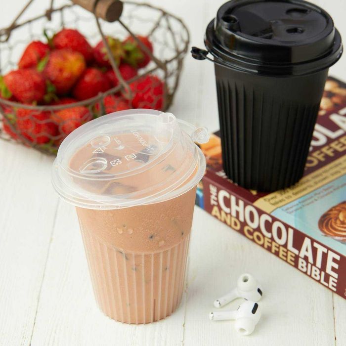 Одноразовые стаканы с крышкой (250/350/500 мл). Цена от 1050 сум.