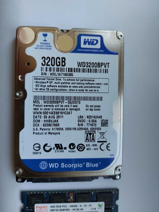 HDD Laptop 320 GB WD 2.5’ - Western Digital stare f buna din SonyVaio