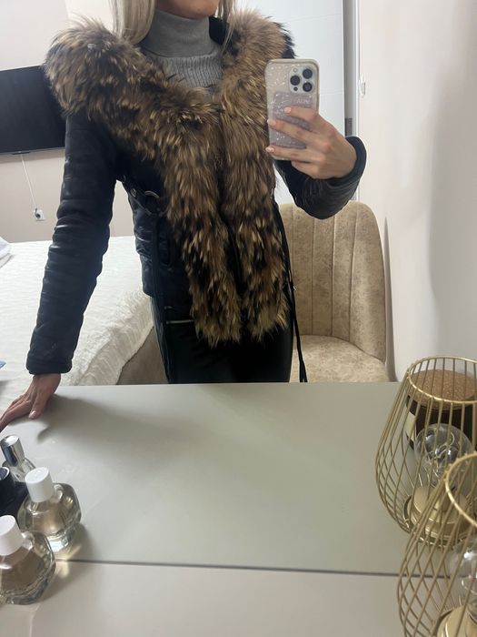 Зимно Яке - естествена кожа