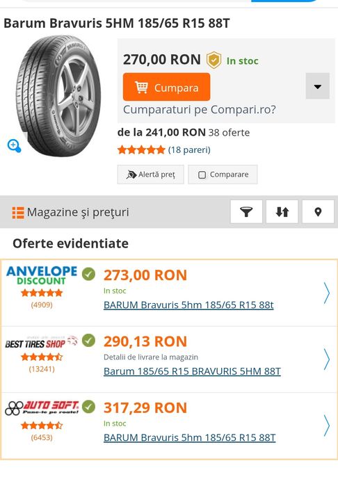 Barum Bravuris 5HM 185/65 R15 88T