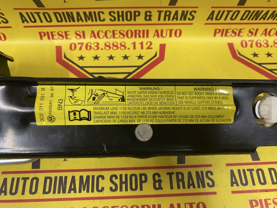 Cric auto original Skoda Superb VW Passat B6 B7 + cheie prezoane